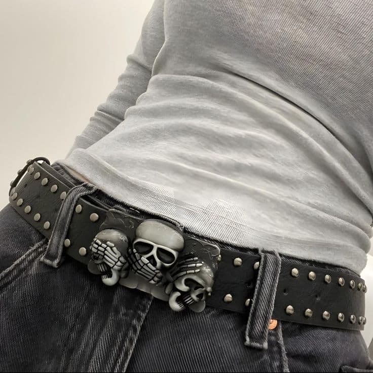 skull belt