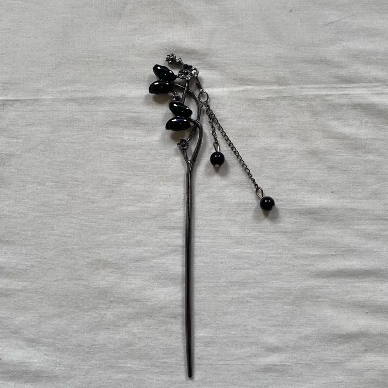 Black butterflies hairstick